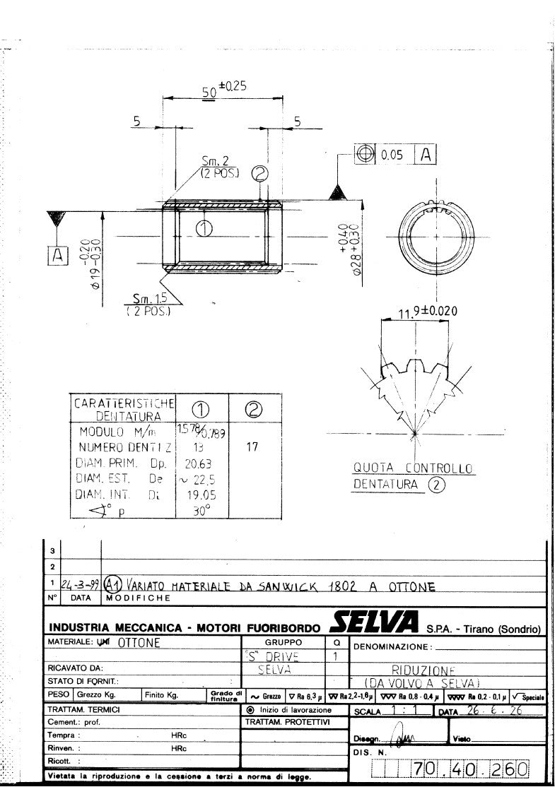 Adattatore Saildrive per Selva